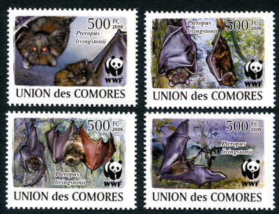Короморо в 2009 году штамп WWF Bat 4 New
