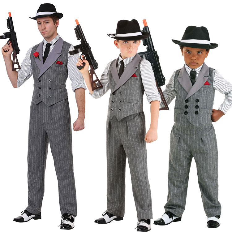 Halloween Carnival Party themed party for adult children and young boy harsh gangster robber clothing