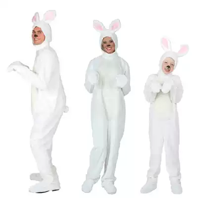 Children's Day Kindergarten School Rabbit Performance Costume Adult Men and Women Children Cute Rabbit Little White Rabbit Costume