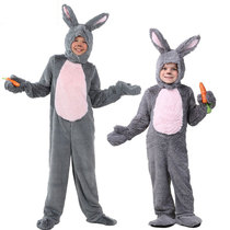 Luxury Halloween Childrens Day animal insect stage performance children cute gray plush rabbit costume