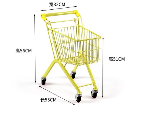 Реквизит для фотографии, детская корзина для покупок, двухэтажная розовая тележка