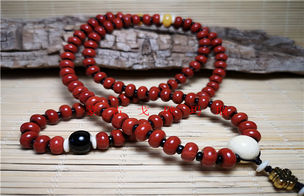 Natural raw stone polished South African red Beyonnais 8 * 5 mm Abacus beads 108 Buddha Beads Car Pendant Handmade Necklace Accessories