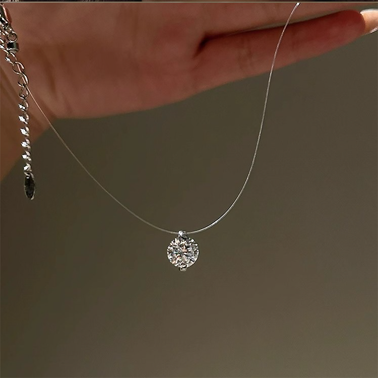 Серебряное ожерелье 南风歌可佩戴的诗歌《人鱼之泪》项链莫桑钻吊坠s925银小众礼物 Wind song