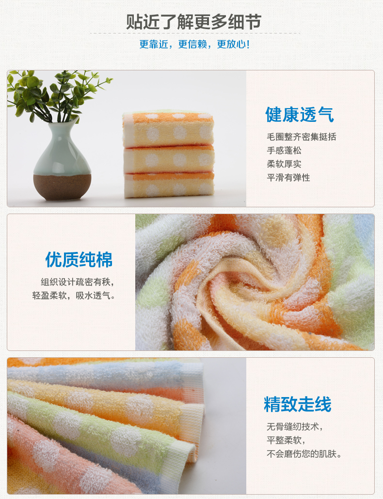 Khăn lau tay cho trẻ em Vosges Khăn bông mềm polka dot khăn mặt nhỏ Khăn thấm dễ thương cho bé 25 * 50 - Khăn tắm / áo choàng tắm khăn tắm cotton