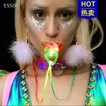 Music Festival Luminous Soft Pacifier Adult Toys Flashpoint Whistles Bar Party Atmosphere Props Electroacoustic Rave Equipment