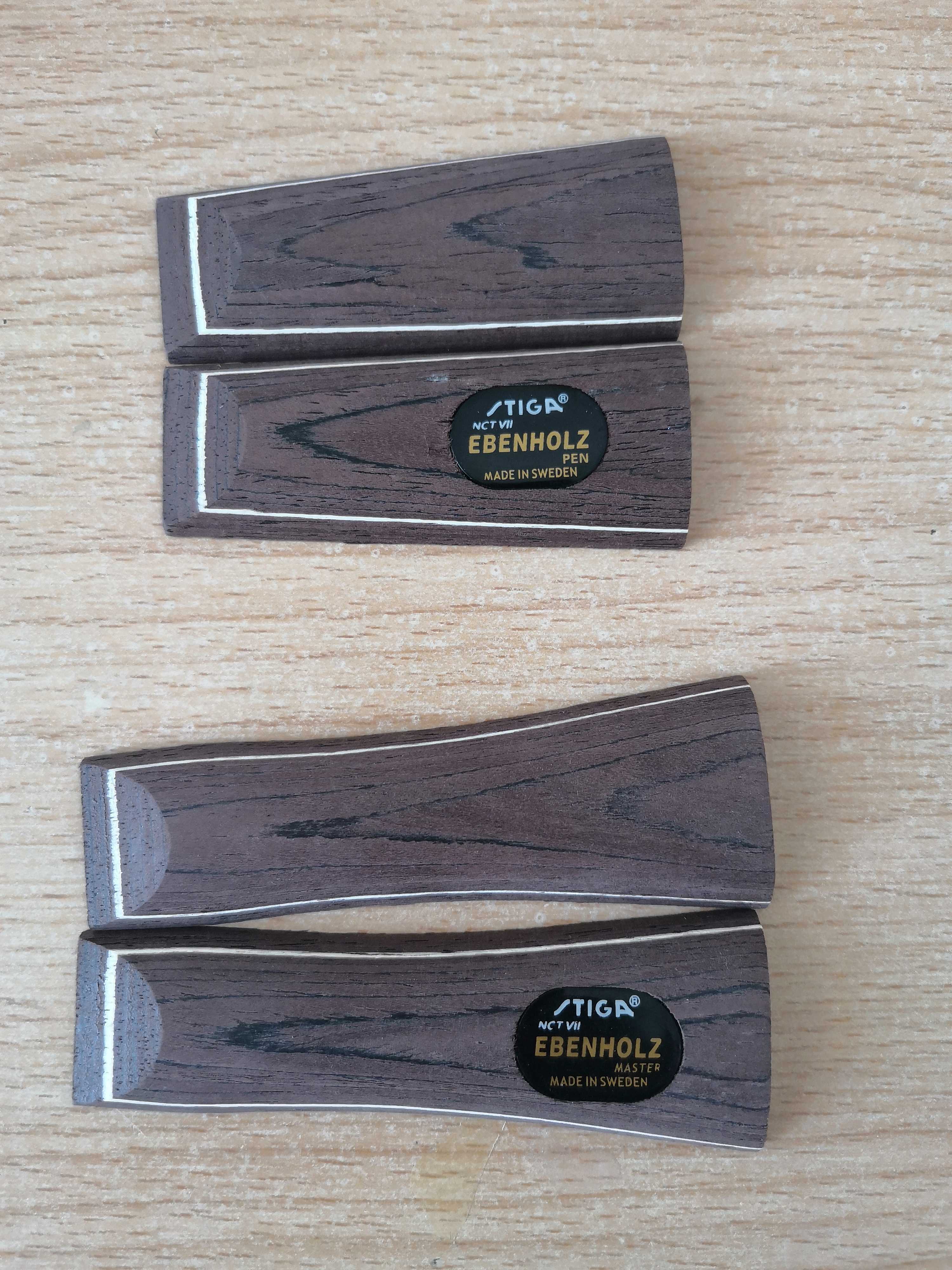 Table tennis racket handle Stika ebony racket handle with label Table tennis racket handle a pair of prices
