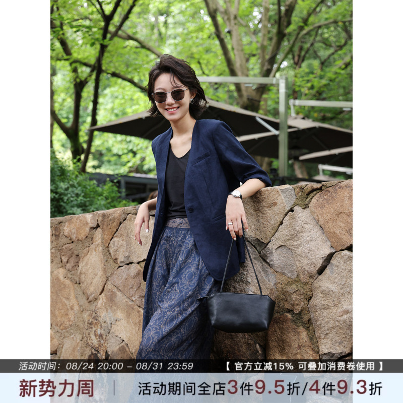 Zhou Zhou's Relaxed Style Old Money Linen Blazer 2026 Autumn New Loose Slimming Cardigan Sun Protection Suit for Women Zhou Zhou's Relaxed Style Old Money Linen Blazer 2026 Autumn New Loose Slimming Cardigan Sun Protection Suit for Women