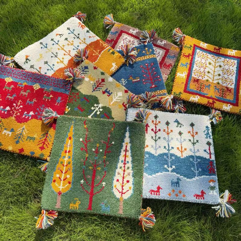 Indian Wool Handmade Cushion Chair Pad Foot Pad Car Seat Cushion 40* 40cm or so