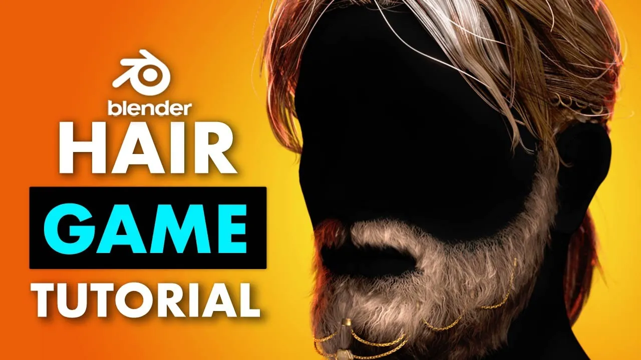 Blender游戏角色头发制作全流程教程 Creating Hair For Games in Blender 10005.webp