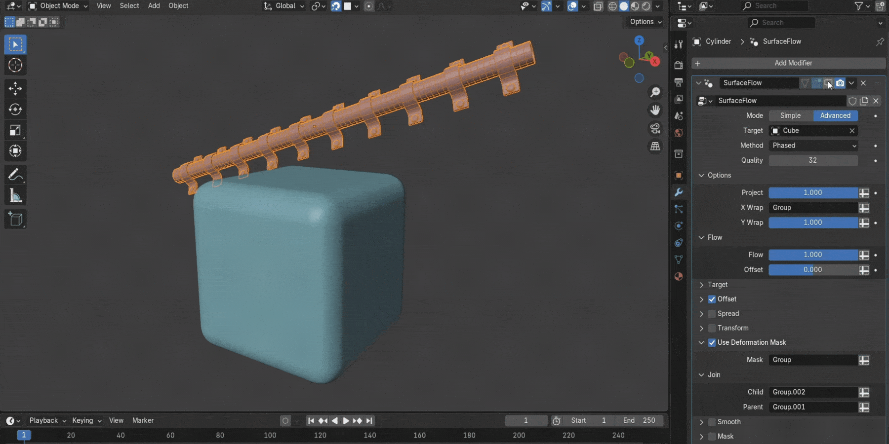 Blender实时网格贴合表面变形插件 Surfaceflow V1.0 – Realtime Surface Deformation Rec_0040_iteration_1.gif