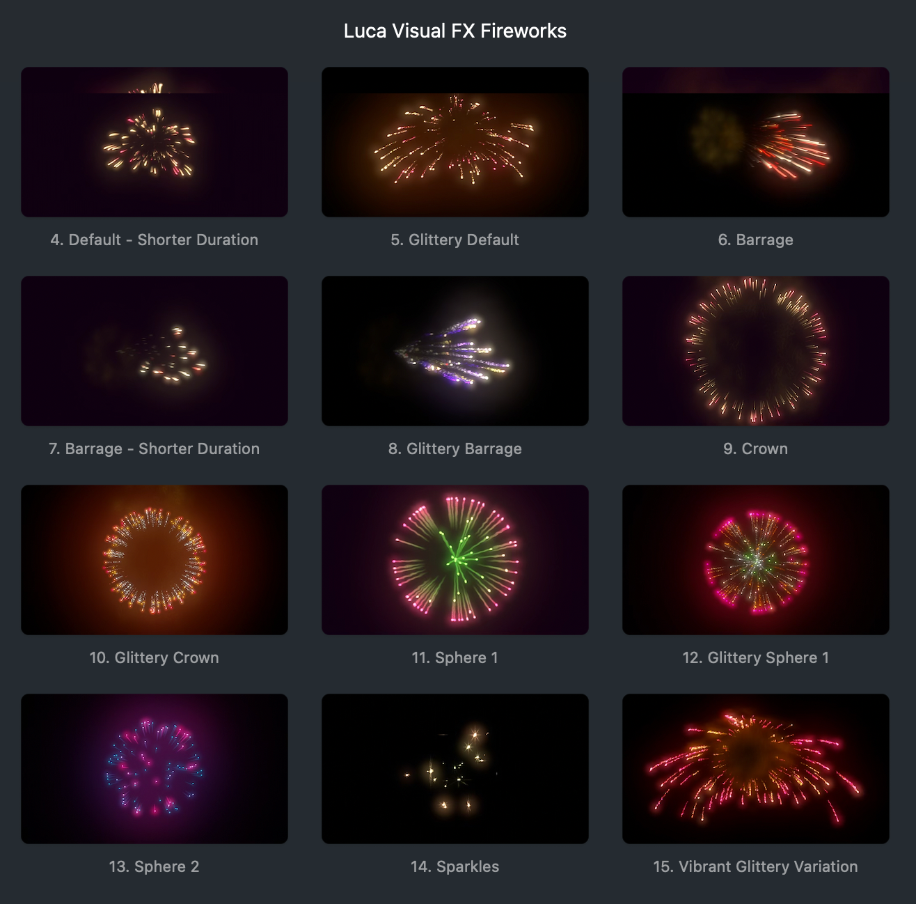 中英双语-FCPX逼真烟花特效生成插件 Fireworks