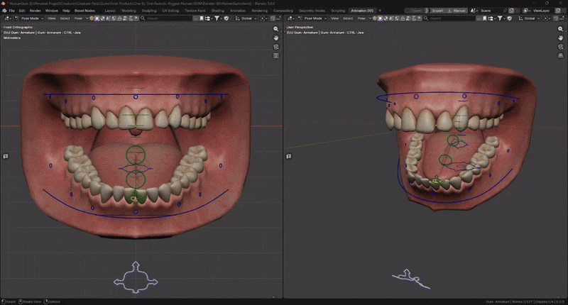 Blender/八猴超写实人类牙龈口腔绑定游戏3D模型 Ultra-Realistic Gum – 8K Pbr 2.gif