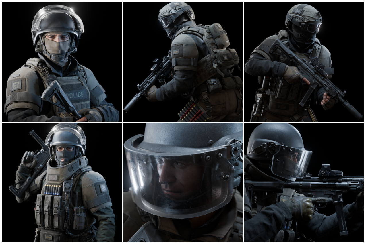 3D模型|突击特警部队人物角色防弹衣冲枪械装备模型包 BigMediumSmall – SWAT (Blender/FBX格式) QQ20241205-140208.png