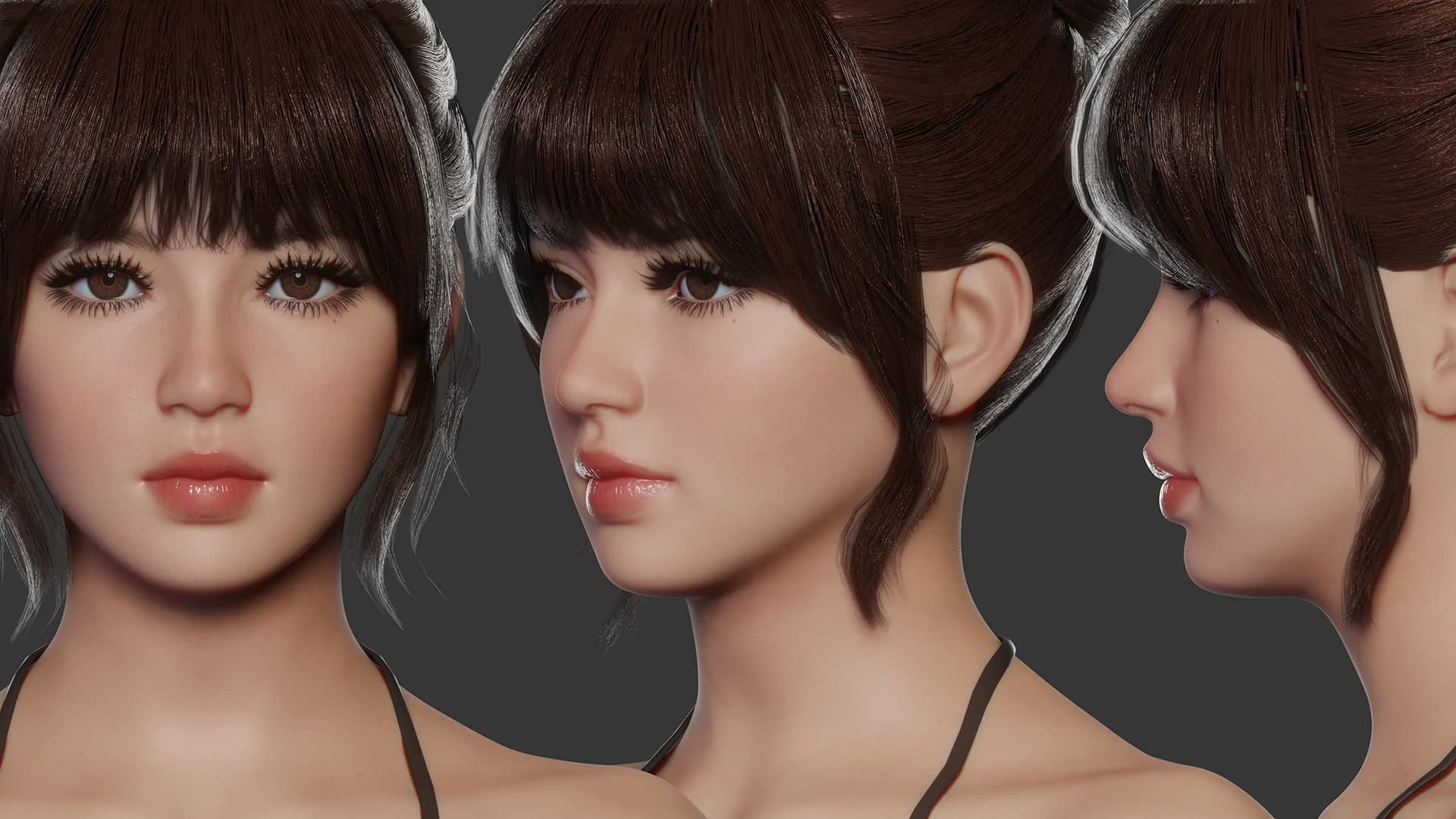 Blender模型|逼真女性角色3D模型 Joy Asian Female Rigged v1.4