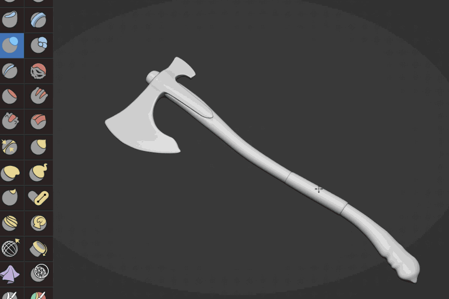 Blender高质量皮肤岩石木材雕刻笔刷资产预设 Sculptors Toolbox – Ultimate Brushes | Ultimate Collection Wood_01.gif