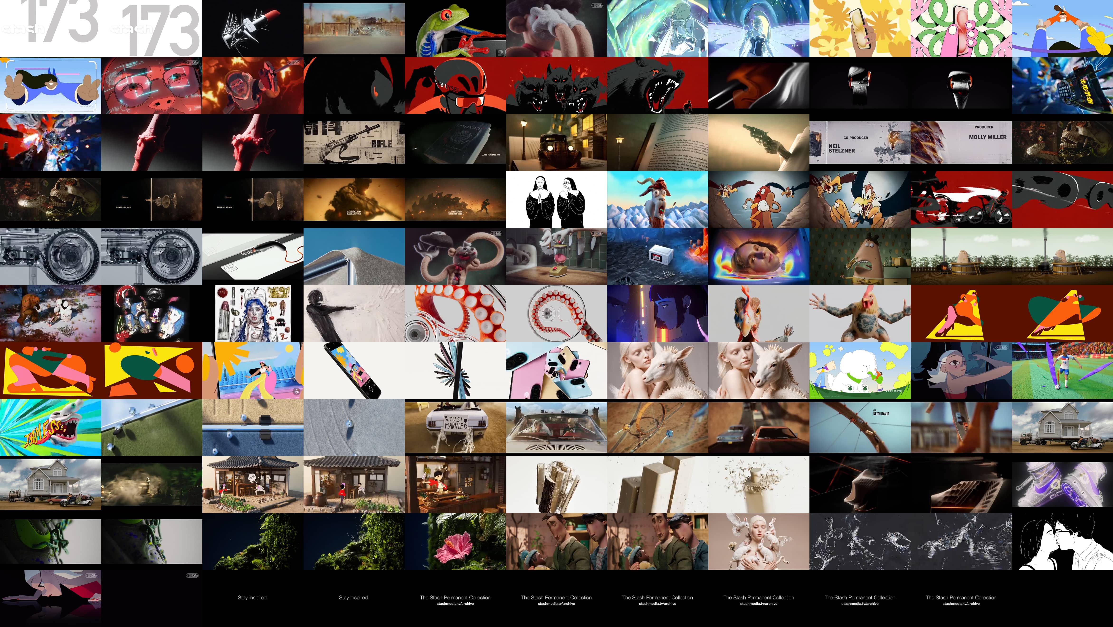 Stash 173期创意广告动画设计参考短片合集 设计灵感参考片下载