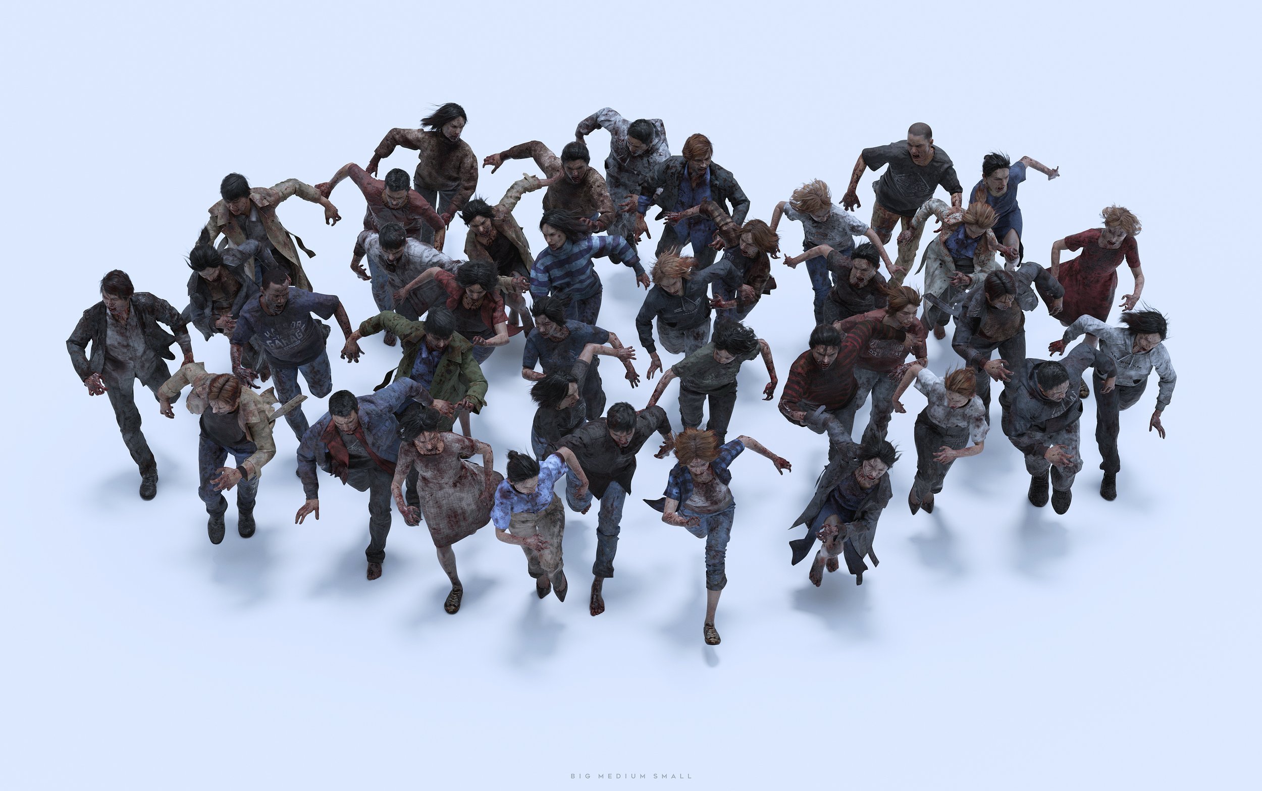 Blender/Unreal/FBX/OBJ末日病毒感染丧尸人群角色3D模型 BigMediumSmall – Infected 10015.jpg