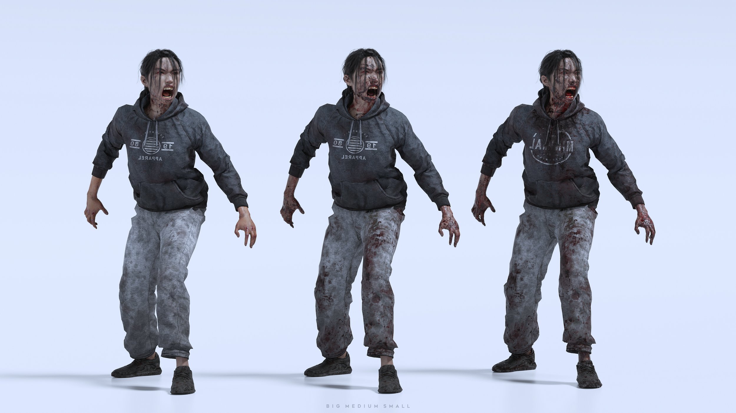 Blender/Unreal/FBX/OBJ末日病毒感染丧尸人群角色3D模型 BigMediumSmall – Infected 10012.jpg