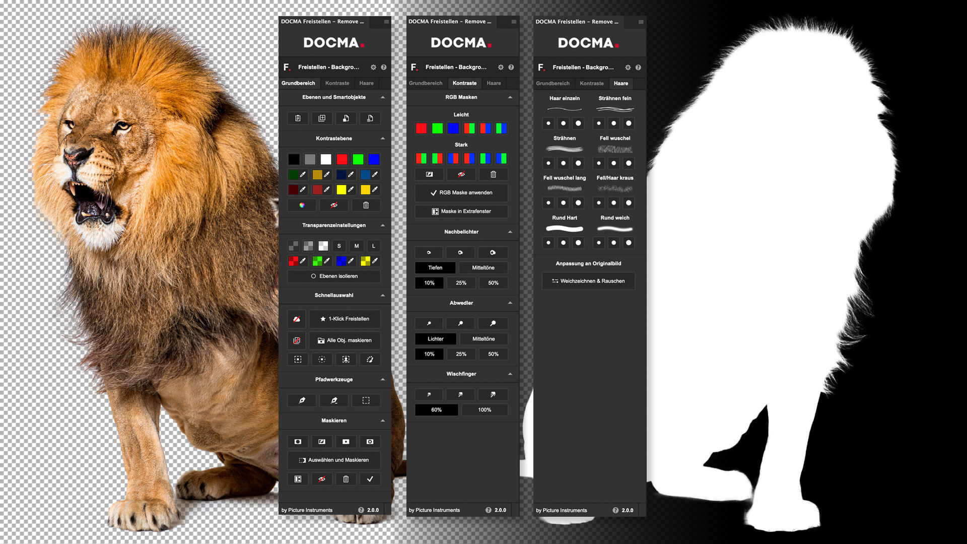 PS一键抠图高级蒙版工作流插件 Picture Instruments – Docma Freistellen v2.1.0