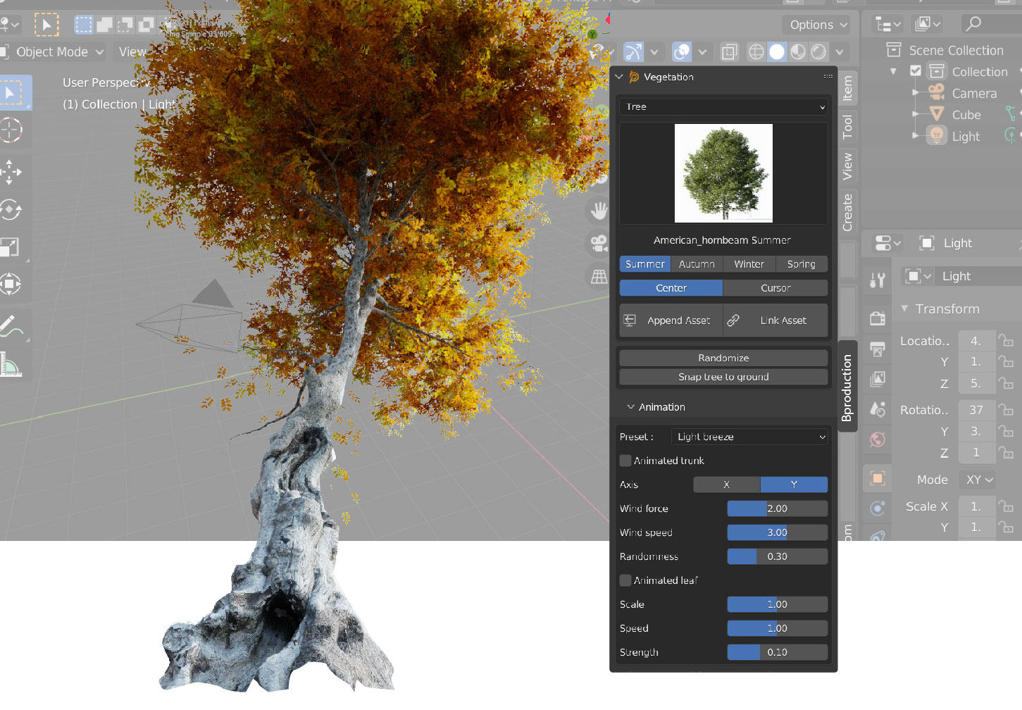Blender插件|花园树木植物预设库 Tree Vegetation V6 Pro Vegetation_addon_blender-15.jpg