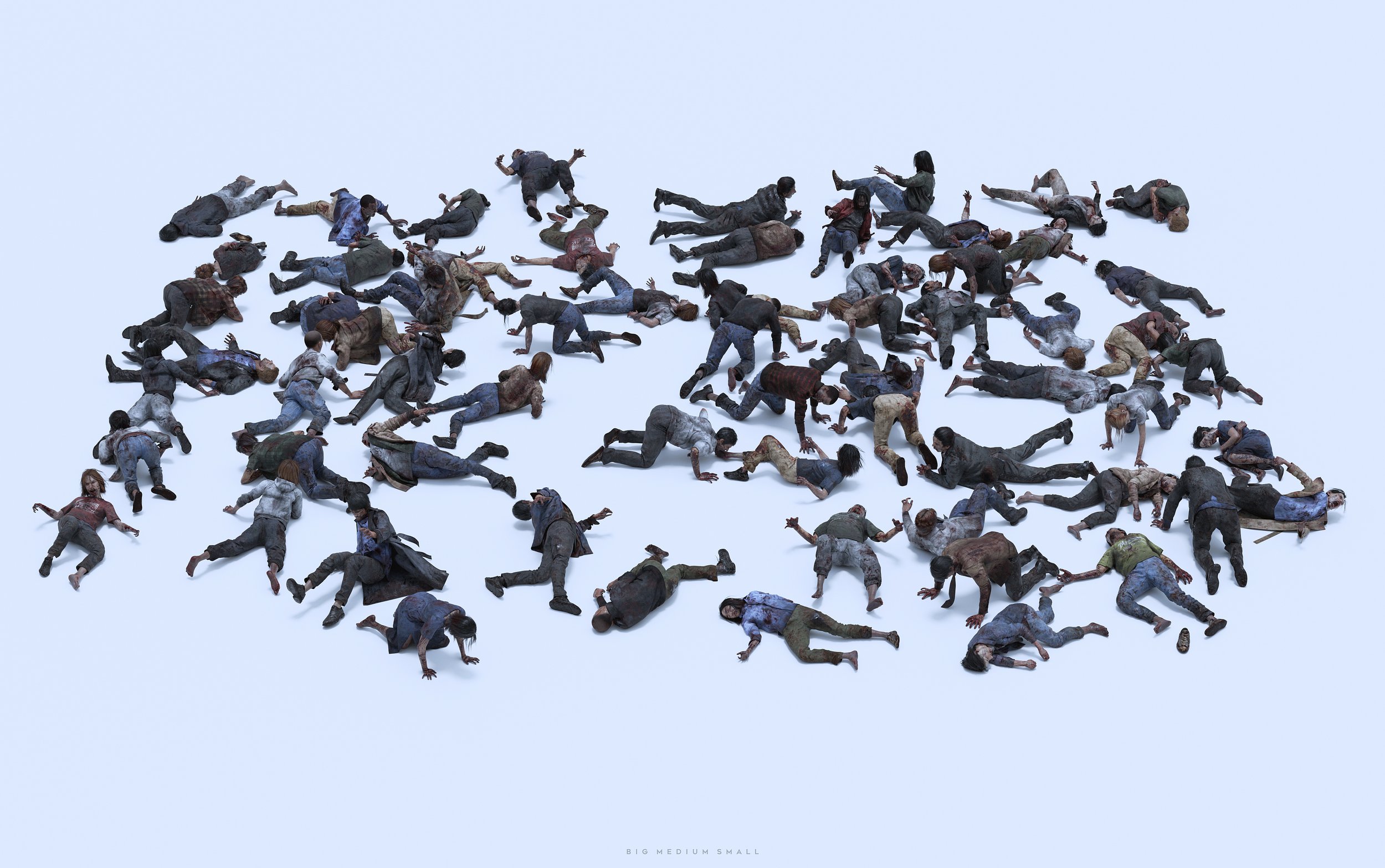 Blender/Unreal/FBX/OBJ末日病毒感染丧尸人群角色3D模型 BigMediumSmall – Infected 10005.jpg