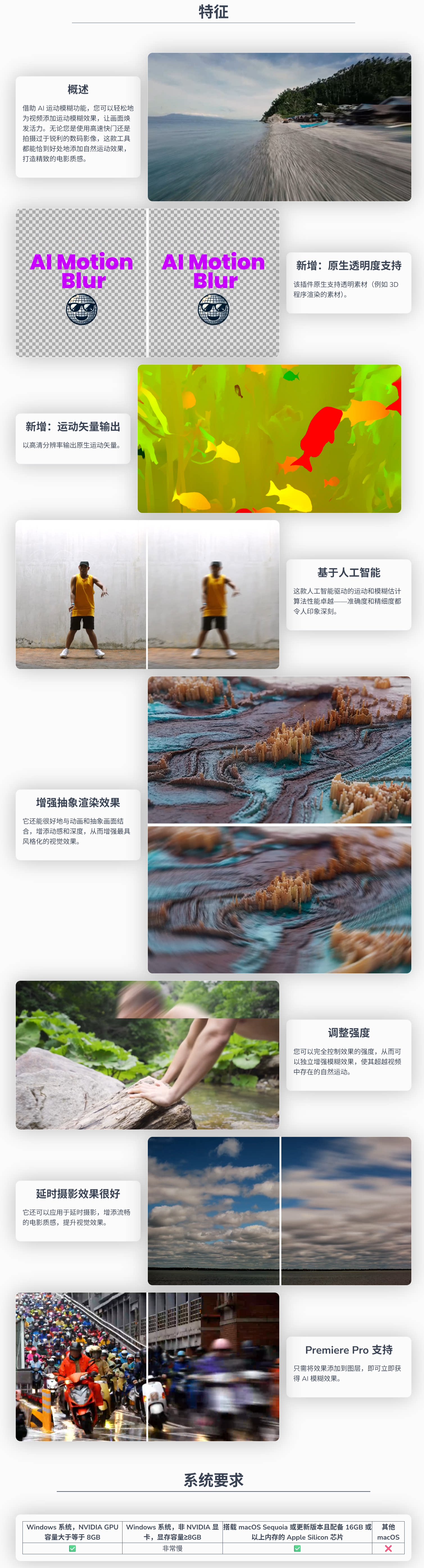 AE/PR智能运动模糊插件 AI Motion Blur V1.6.64 Win/Mac