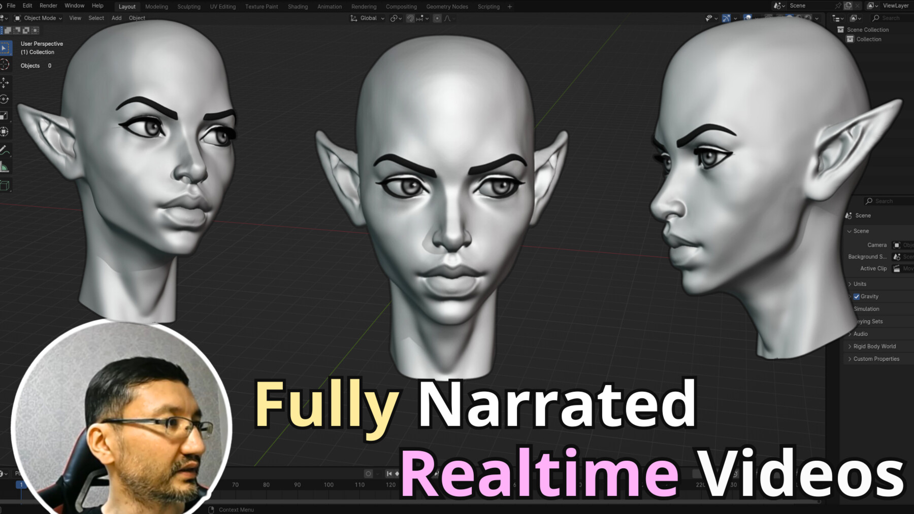 中英文字幕-Blender风格化女性头像雕刻教程 Stylized Female Heads Sculpting in Blender Course file (4).jpg