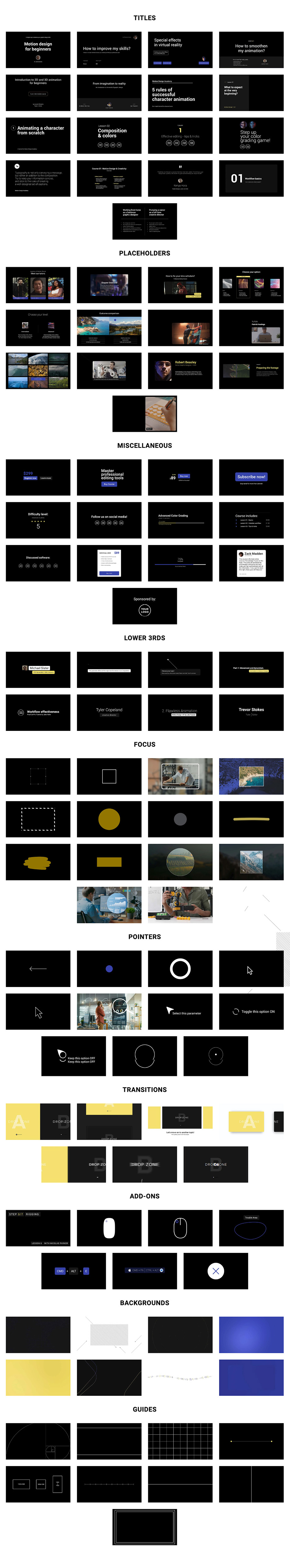 FCPX插件|简约教程讲解视频操作注释课程人物介绍文字标题动画预设 MotionVFX mTutorial