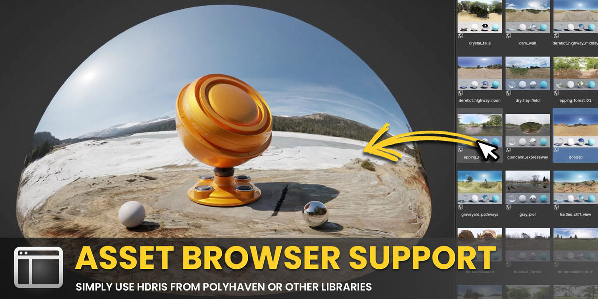 Blender智能HDRI环境灯光布光插件 PolyDome v2.0 image_processing20260701-2-9r2u1q.jpg