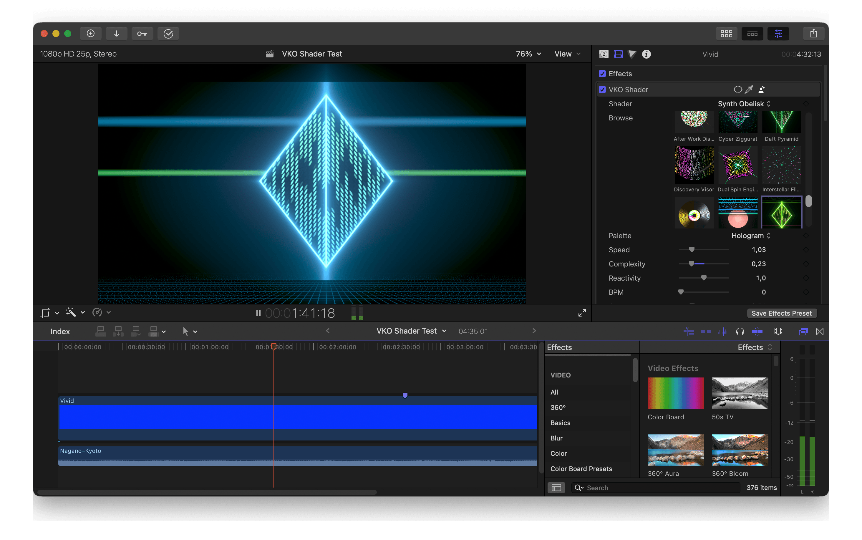 中文汉化-FCPX实时GPU着色器音频响应特效插件 VKO Shader for Final Cut Pro V1.0 + 使用教程 中文汉化-FCPX实时GPU着色器音频响应特效插件 VKO Shader for Final Cut Pro V1.0 + 使用教程