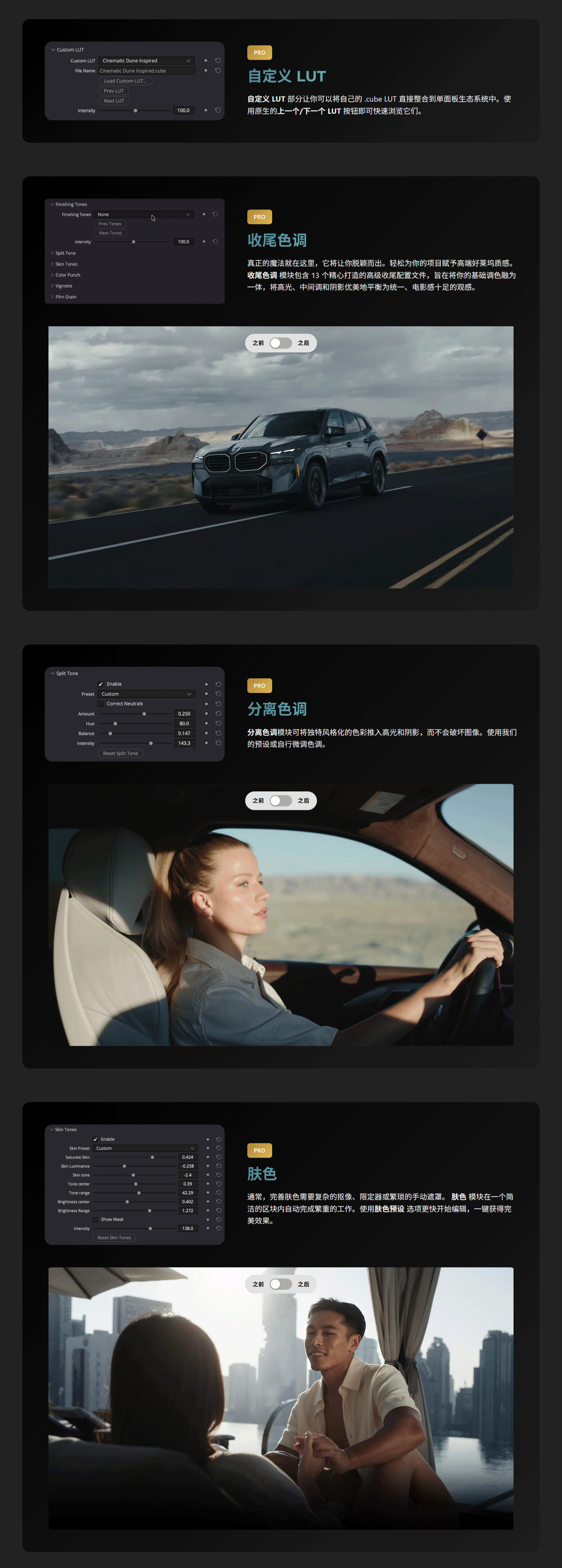 达芬奇/AE/PR调色插件-一键电影级色彩分级工具 ToneLab Chroma Pro V0.3.0 Win 546_08.gif