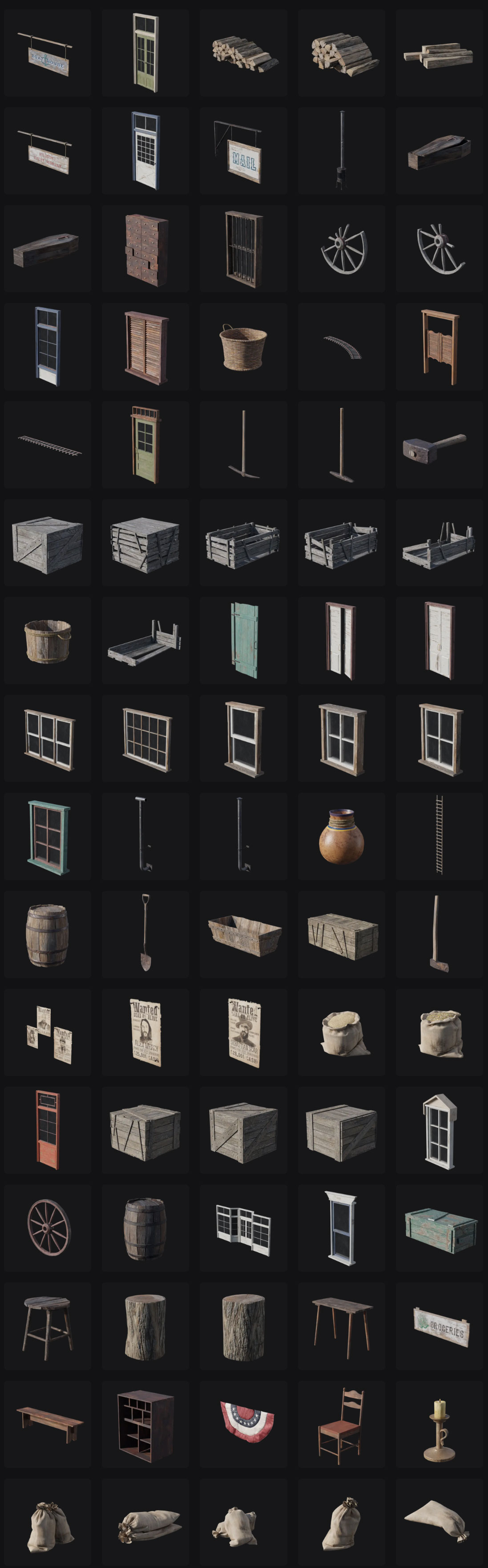 中世纪西部仓库复古破旧木屋房屋建筑3D模型 Kitbash3D – Outlaw (C4D/FBX/OBJ/Blender/3DS MAX/Maya/Houdini/Unity/UE格式) QQ截图20251028150139_02.jpg