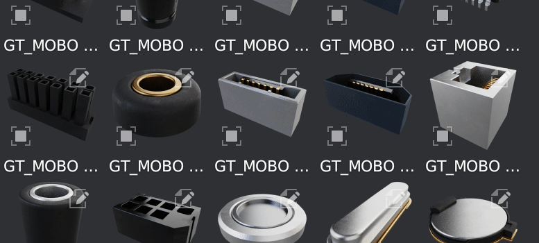 Blender电脑主板电路芯片电容电阻元素3D模型资产 Binary Frame Computer Mainboards blender_AL4yJLzvs5.gif