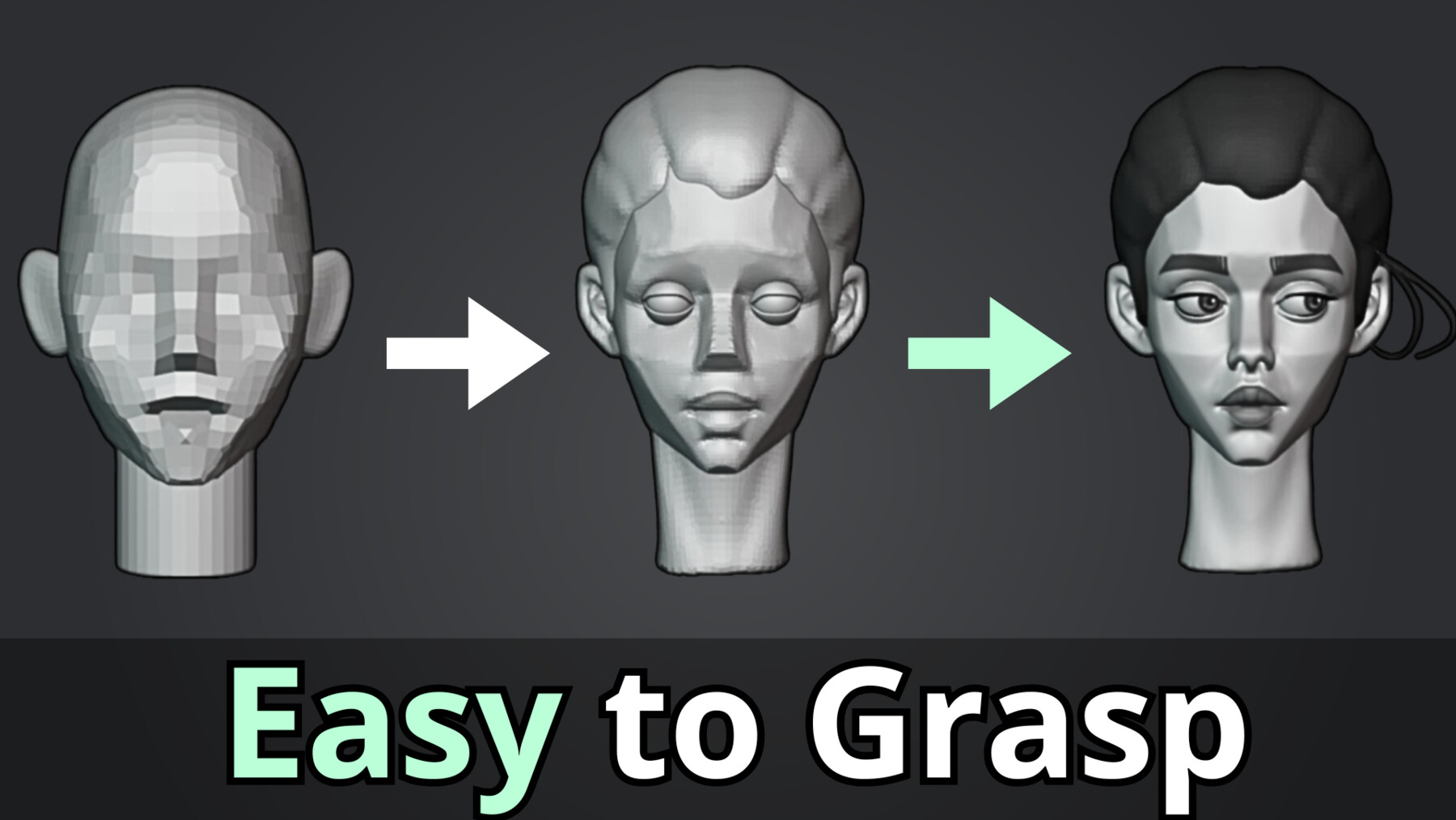 中英文字幕-Blender风格化女性头像雕刻教程 Stylized Female Heads Sculpting in Blender Course file (2).jpg
