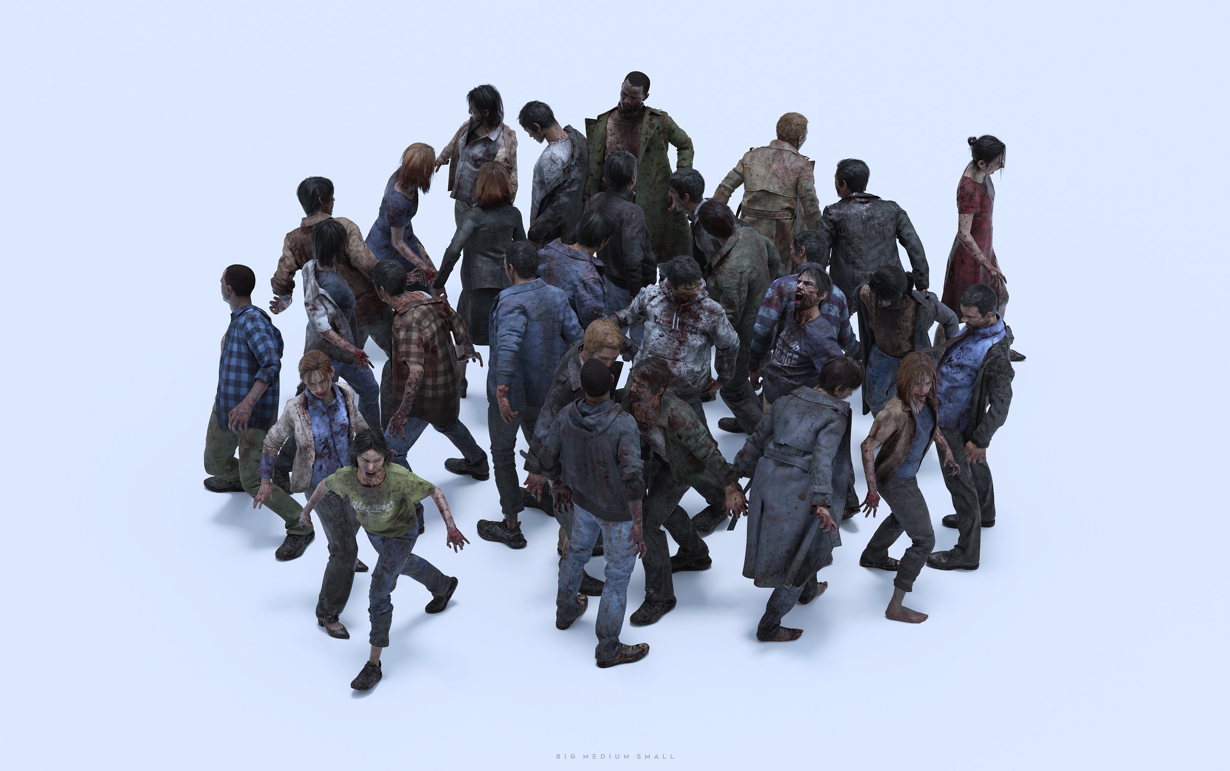 Blender/Unreal/FBX/OBJ末日病毒感染丧尸人群角色3D模型 BigMediumSmall – Infected 10021.jpg