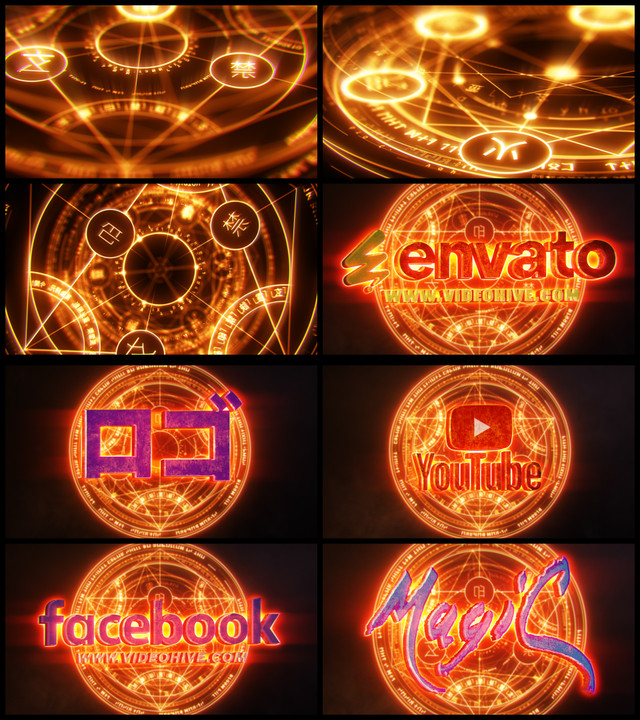 AE模板|奇幻魔法阵能量标志LOGO动画 Magical Logo Reveal AE模板|奇幻魔法阵能量标志LOGO动画 Magical Logo Reveal