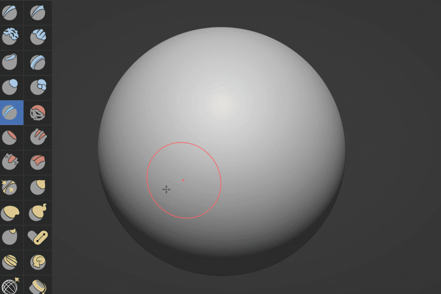 Blender高质量皮肤岩石木材雕刻笔刷资产预设 Sculptors Toolbox – Ultimate Brushes | Ultimate Collection Core_01.gif