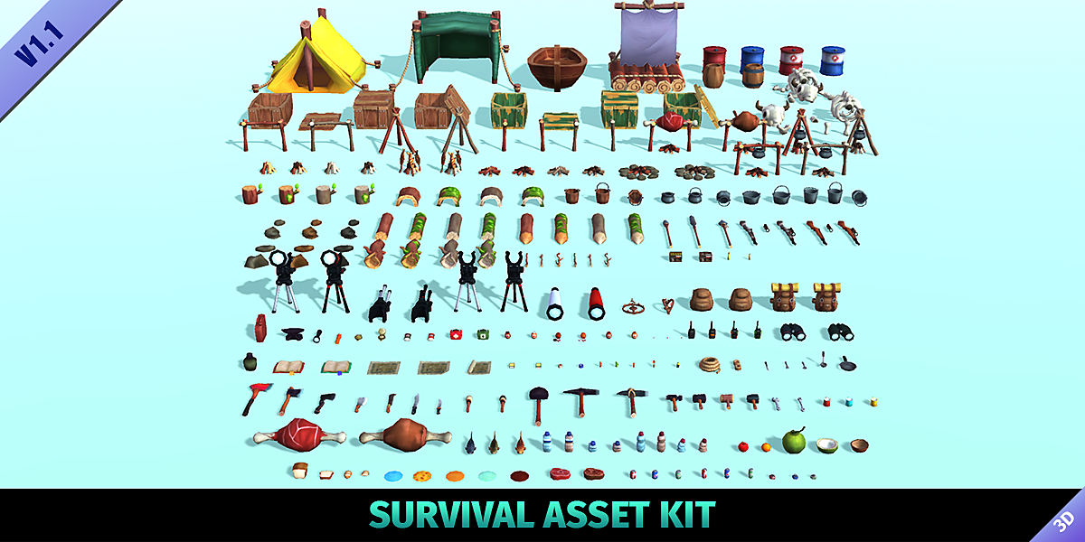 138款Blender卡通手绘低多边形生存主题3D模型资产 Survival Asset Kit 28755be2-34e1-4c39-81d9-c5e916f8cb24.png