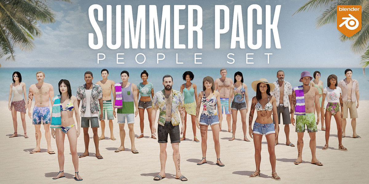 Blender夏日海滩场景人物角色3D模型资产预设 Summer Pack – People Set image_processing20250526-2-v53gjd.jpg