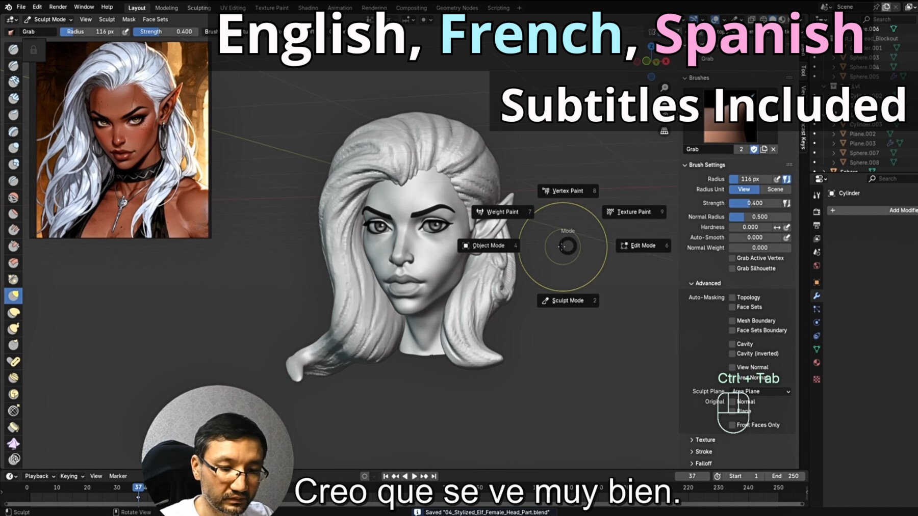 中英文字幕-Blender风格化女性头像雕刻教程 Stylized Female Heads Sculpting in Blender Course file (5).jpg