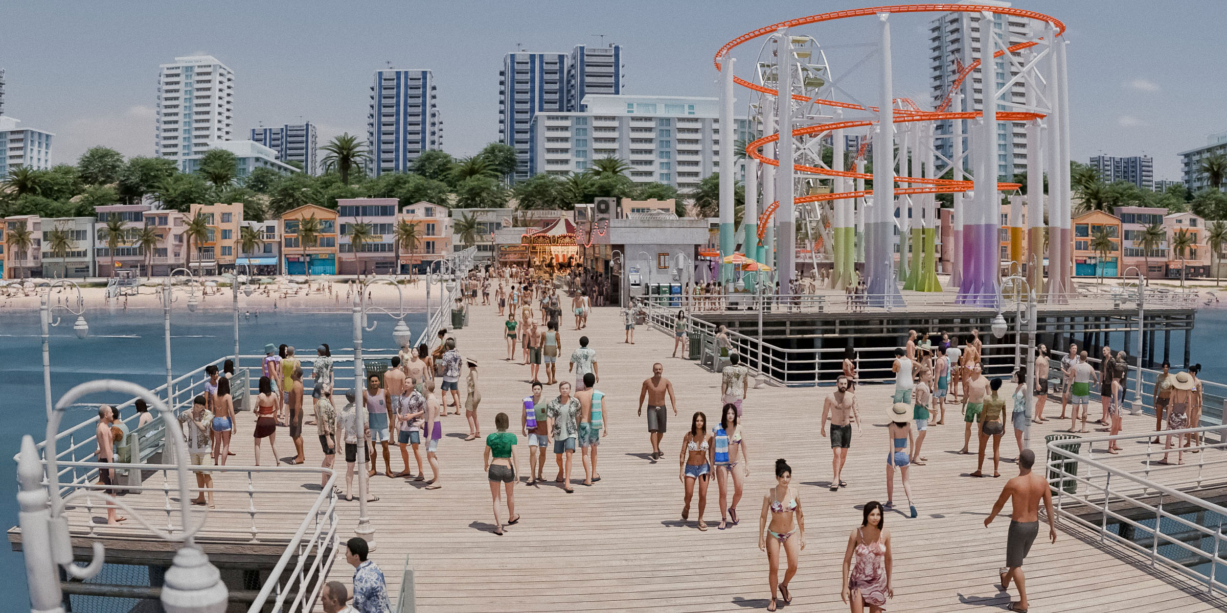 Blender夏日海滩场景人物角色3D模型资产预设 Summer Pack – People Set carrousel4.jpg
