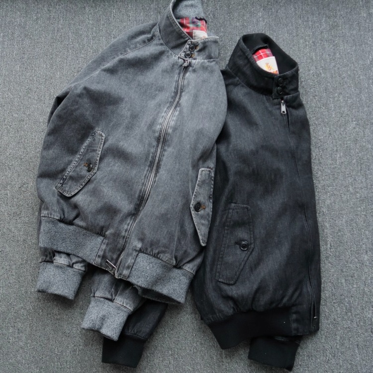 British Harrington Brand Collaboration, Thin Style, Washed Denim, Waterproof Treatment, Jacket, 79,200 Yen