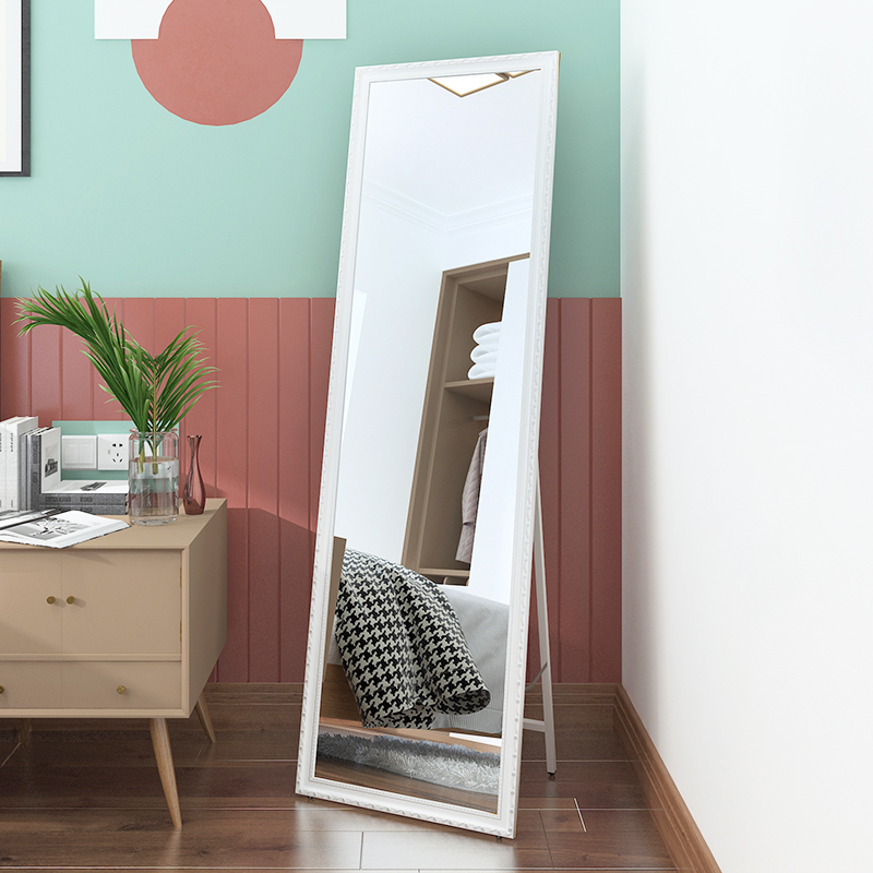Full body wearing clothing mirror Home Fitting Floor Mirror Small House rental Mirror Dorm Room Student Special Price and Wind Mini-Taobao