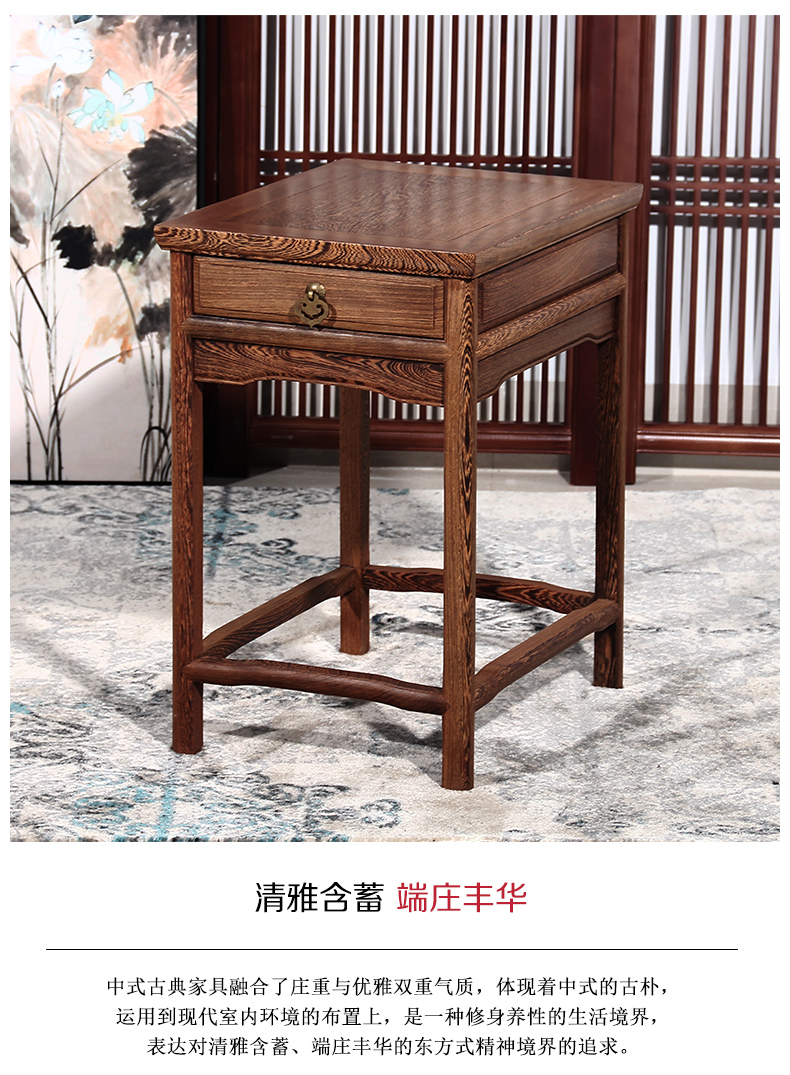 đồ gỗ gụ với ngăn kéo nhỏ gọn nhỏ bàn cà phê wenge sofa cổ Trung Quốc với một vài góc một vài phụ bốc thăm - Bàn trà bàn ghế sofa phòng khách nhỏ