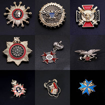 Star ● Mens lead needle retro German iron Crusader crown Medal of Honor pin alloy badge brooch