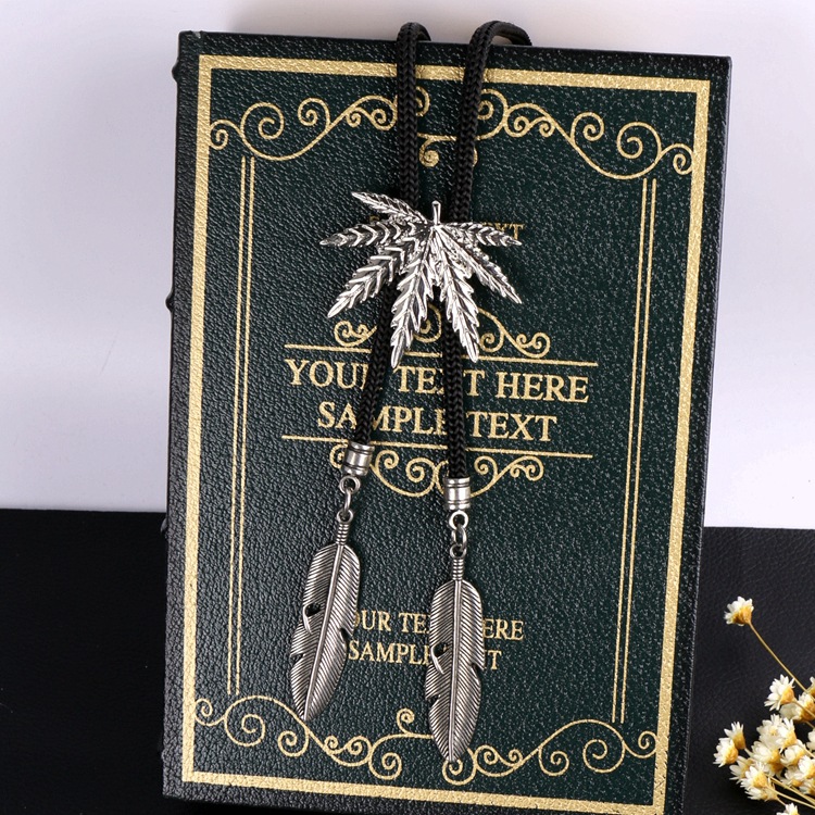 Star Ring●Fashion Men's Silver Maple Leaf Bolo Tie BOLO Tie Necklace Pendant Gift Box