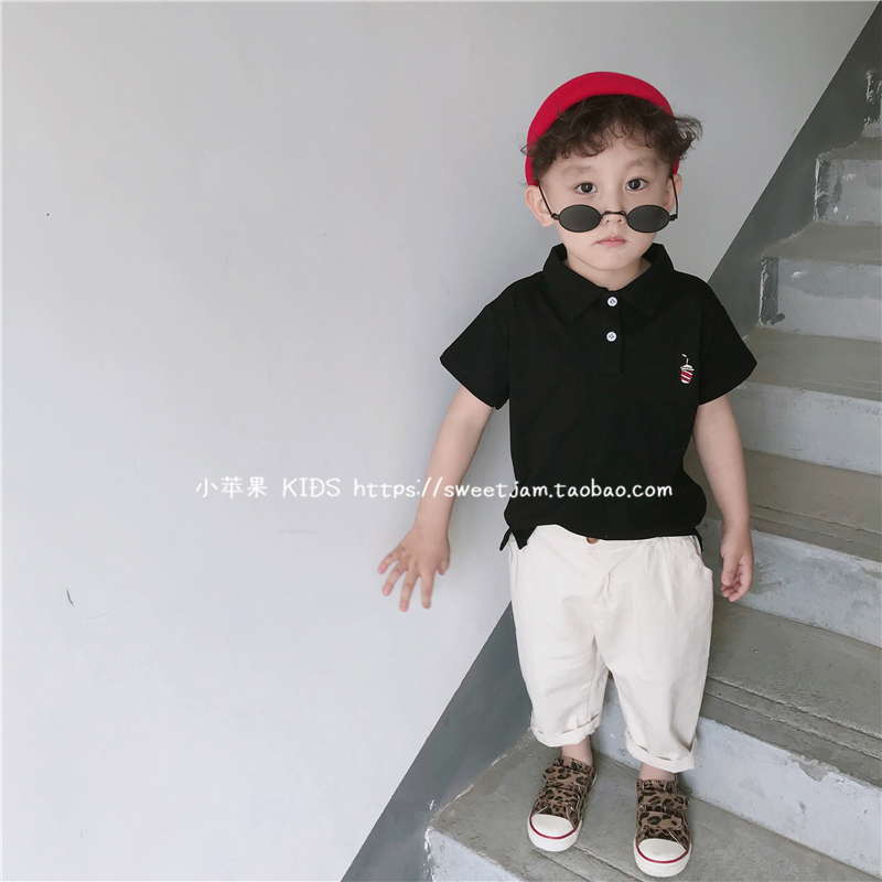 Táo nhỏ 19 mùa hè Hàn Quốc phiên bản bé trai và bé gái hoang dã quần ống rộng màu be mềm mại co giãn eo quần thủy triều - Quần quần nỉ bé trai