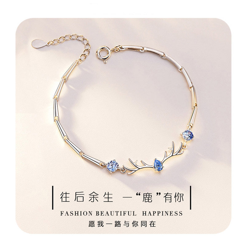 A deer has your hand condensed women's pure silver New Japan-ROK 520 new Valentine's Day birthday gift anniversary to girlfriend