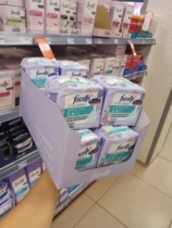 German facelle is thinner than pads daily use a small amount of unscented 1 drop of water 16 pieces new packaging