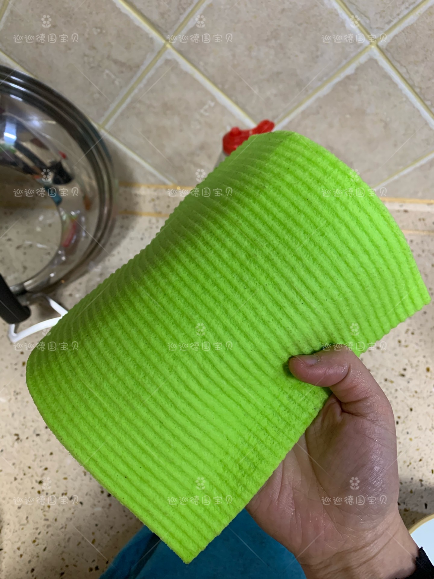 German DM kitchen all-purpose rag 100 scouring pads wash dishes without oil 5 pieces of wet cloth two packs